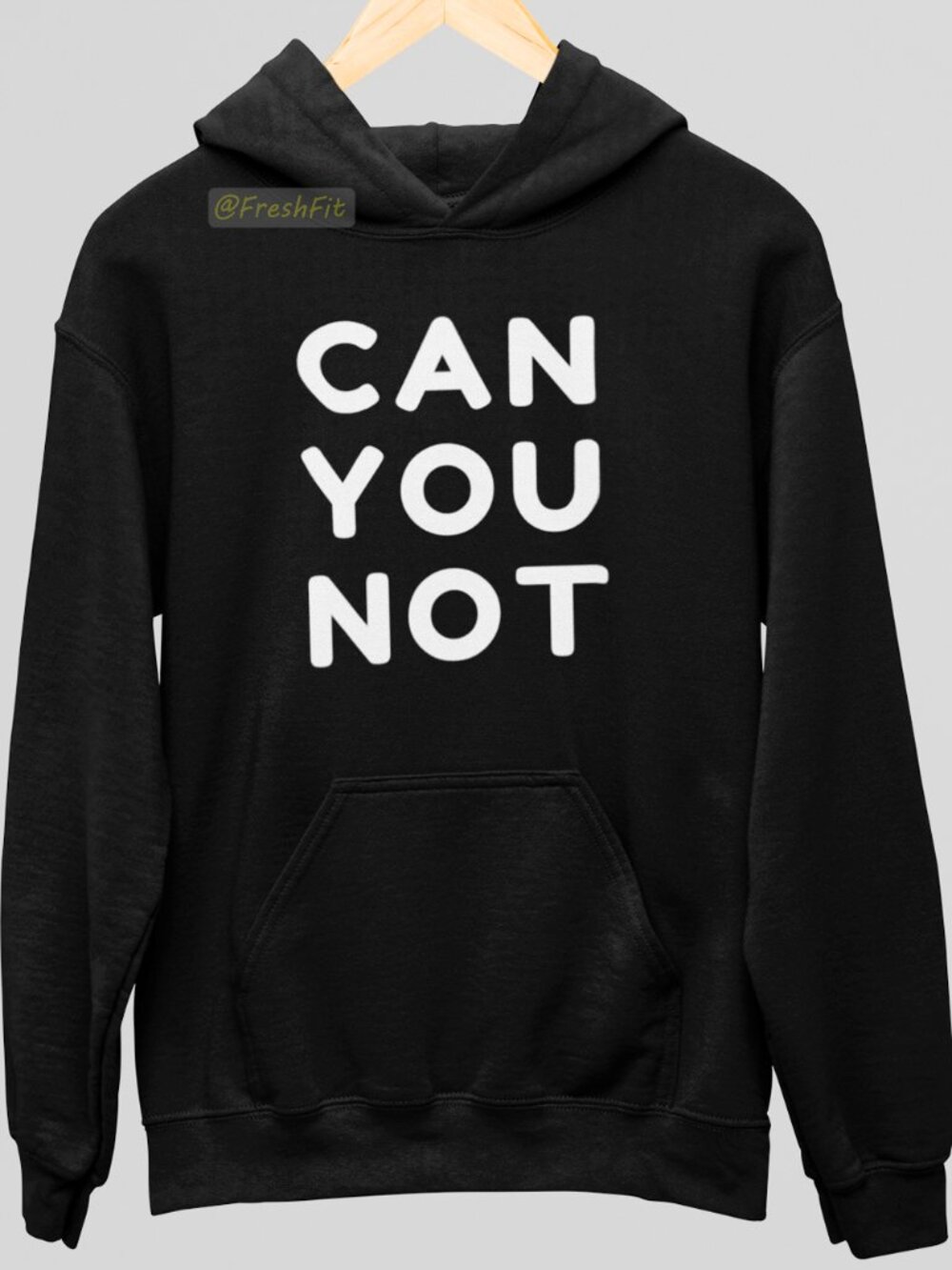 🆕Can You Not Black Fleece Pullover Hoodie